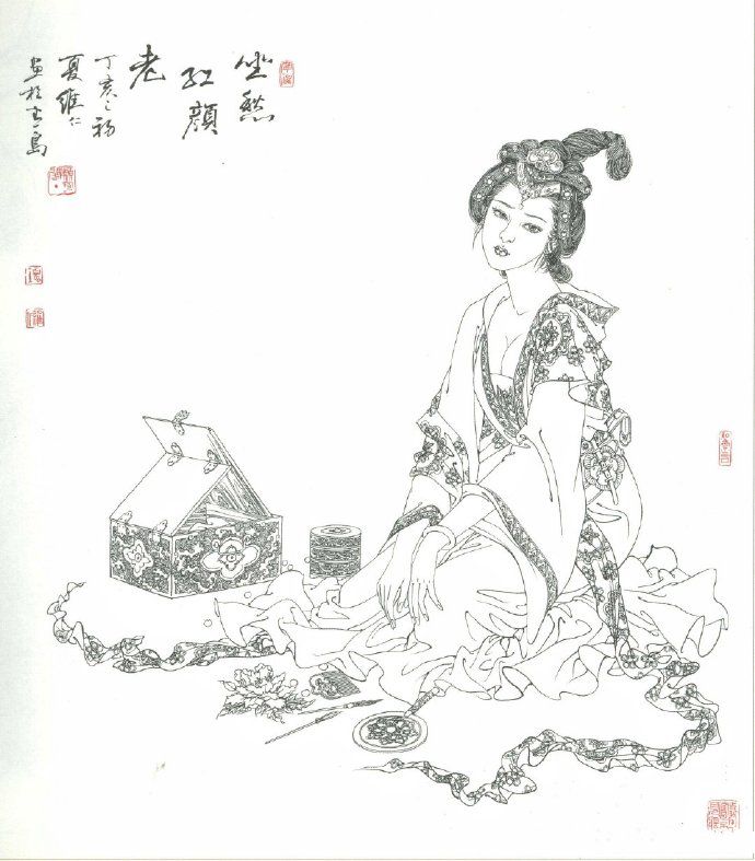 工筆人物白描