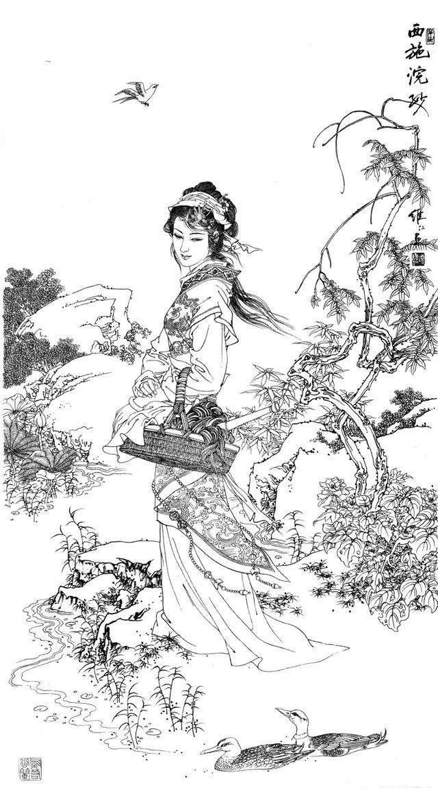 工筆人物白描