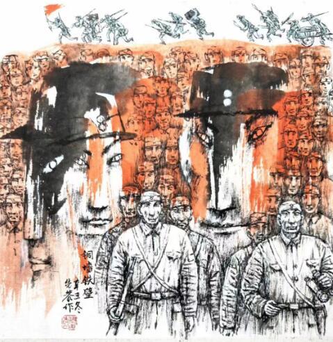 閻先公《亂石生輝》國畫鑒賞